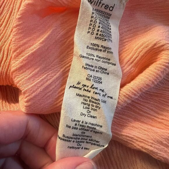 Wilfred coral criss cross slip dress. Size xs - Picture 4 of 8